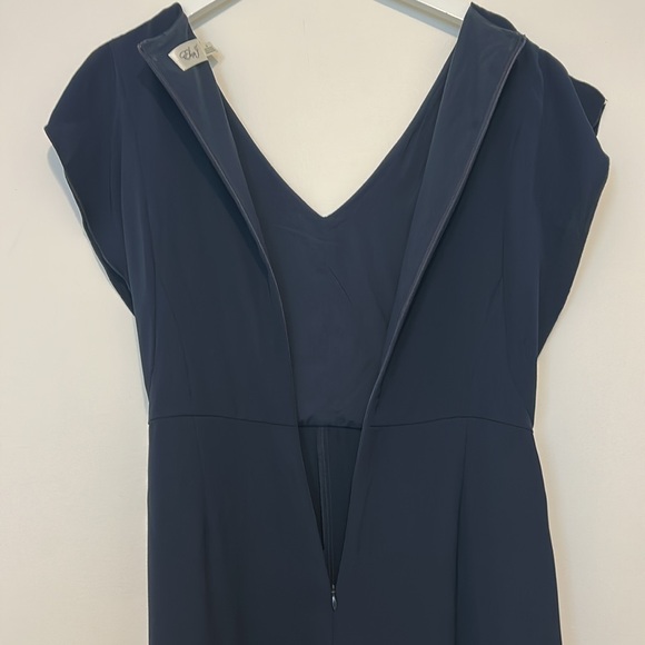 Eliza J Navy Flutter Sleeve Wide Leg Jumpsuit, Size 12 - Picture 12 of 16